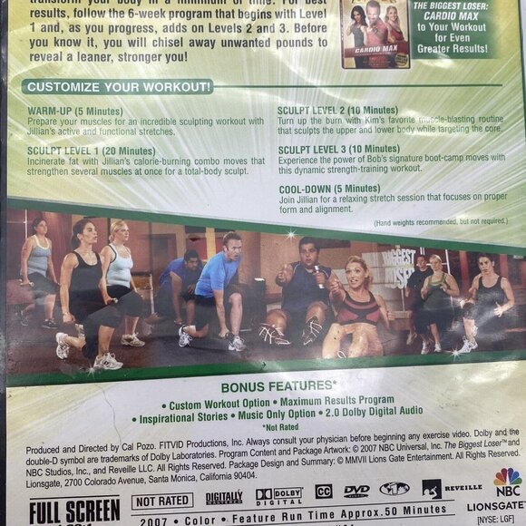Exercise & Workout DVD Videos lot of 7 Jillian Biggest Loser Yoga Cardio Stomach - Picture 13 of 16